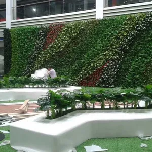 플라스틱 인공 식물 정원 용품 이제까지 녹색 인공 벽 농가 장식