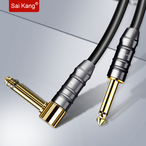 <span class=keywords><strong>Cable</strong></span> de instrumento trenzado con blindaje de color personalizado, <span class=keywords><strong>cable</strong></span> telescópico de <span class=keywords><strong>audio</strong></span> con conector estéreo en ángulo recto de 3.5mm TRS para guitarra. - Product Image 4