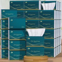 520 Pièces de Mouchoirs et Serviettes en Papier, Prix Bas, Gaufrés avec 4/5/6 Couches de Pâte de Bois Naturelle.