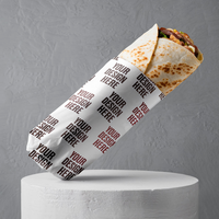 Papier d'emballage alimentaire jetable en PE avec logo personnalisé, résistant à l'huile, recyclable et écologique pour les restaurants de burgers et de poulet frit