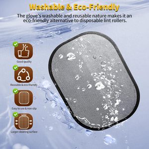 Guantes Electrostáticos Reutilizables Mejorados para Eliminar el Pelo de Mascotas, Herramienta para Quitar el Pelo de Mascotas de la Ropa, el Sofá, la Alfombra, Guante para Eliminar el Pelo de Perro - Product Image 3