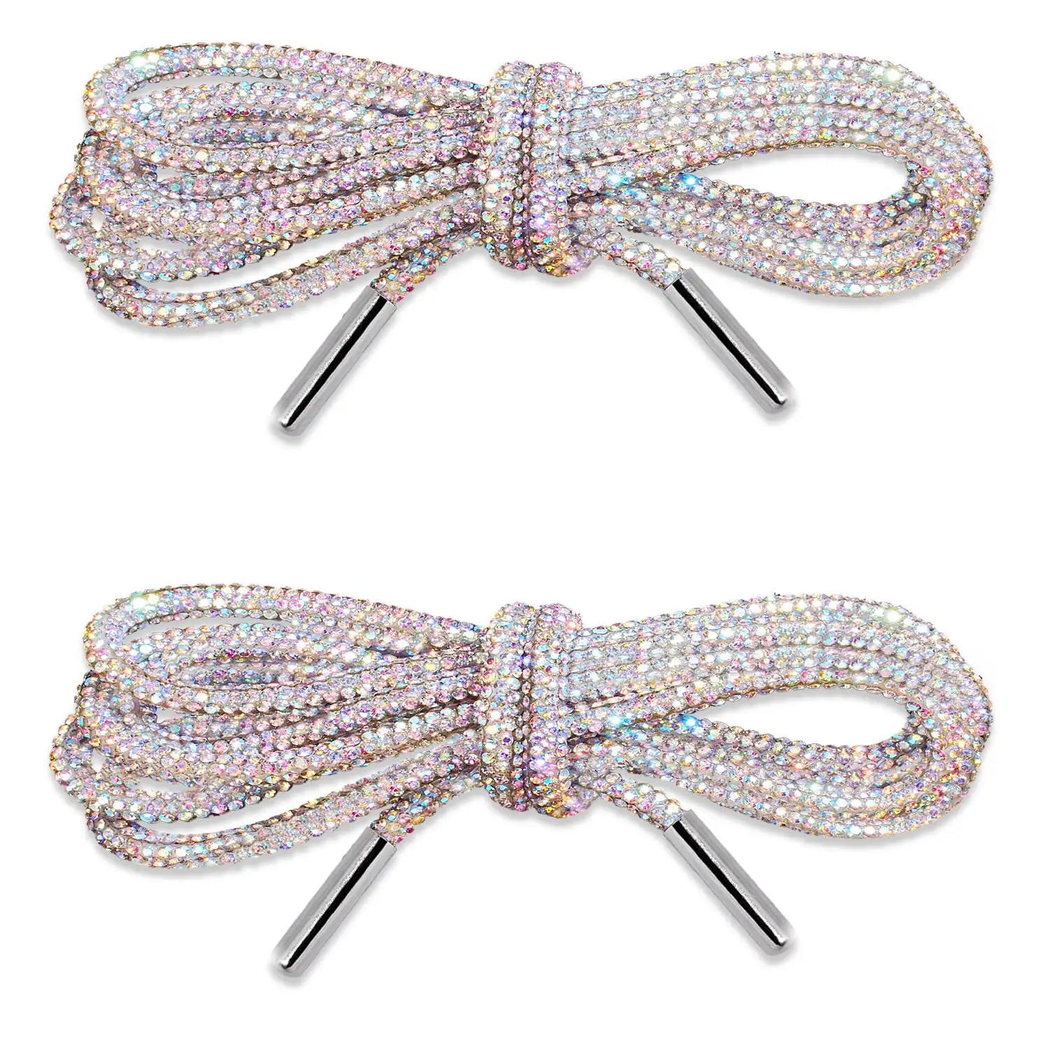 Cordón con diamantes de cristal para sudaderas, cordón de 140cm con diamantes de imitación ostentosos, 4 mm