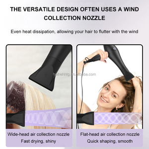 ไดร์เป่าผม HHTG Professional 2400W มอเตอร์ AC แบบไอออนิก ความเร็วสูง ปรับได้ 3 ระดับ พร้อมหัวกระจายลม/หัวเป่าลมเข้มข้น ป้องกันความร้อน - Product Image 6
