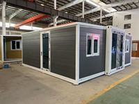 Maison en conteneur extensible de 20 pieds, atelier/villa modulaire préfabriqué à assemblage rapide pour centres de villégiature, acier chinois pour parc extérieur