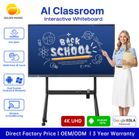 Matériel éducatif Tableau blanc interactif électronique 55 65 75 85 86 98 110 pouces Tableau numérique intelligent pour l'écriture