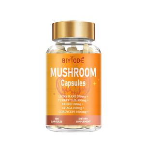 OEM ODM integratore alimentare Premium biologico personalizzato criniera di leone miscela di funghi capsule adattogeni - Product Image 1