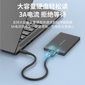 สายเคเบิลข้อมูลประเภทซีถึงไมโครบีสำหรับฮาร์ดไดรฟ์ภายนอก 3A ชาร์จเร็ว USB 3.0 สำหรับพีซีและอุปกรณ์มือถือ - Product Image 1