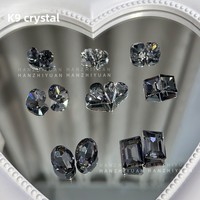 Accessoires de nail art en cristal K9 Cy0510, diamants à fond pointu, éblouissants, grands, irréguliers, en forme de cœur, en forme d'œuf de pigeon à angle droit