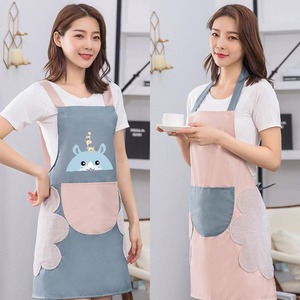 Delantal con dibujo de ciervo, impermeable, resistente al aceite, para cocina, hogar, para hombres, mujeres, adultos, uso diario - Product Image 4