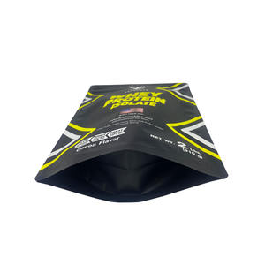 Doypack-bolsa de aluminio para almacenamiento de alimentos, bolsa con cremallera, color negro mate - Product Image 5