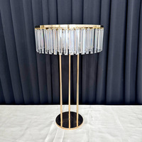Rak Bunga Model TZ 770 Ice Bar Rainfall dari Baja Anti Karat/Kaca, Dekorasi Pernikahan, Centerpiece Meja, Nampan Pajangan, Rak Meja