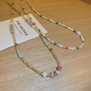 בתפזורת הסיטונאי נשים בנות קיץ תכשיטים מתוקים לבן מים מתוקים פנינים בוהו - Product Image 4