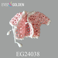 EVER GOLDEN Robes de baptême au crochet simples et miniatures pour bébé, 100% coton, couleurs personnalisables, taille 10x5cm, kits de décoration pour fête et baptême