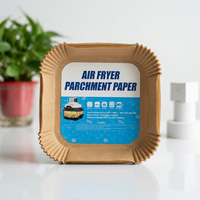 Papiers sulfurés carrés antiadhésifs réutilisables pour friteuse à air, 6,3 pouces, écologiques, résistants à la chaleur 230°C, sans danger pour les aliments, résistants à l'huile
