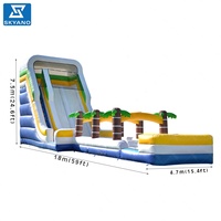 Toboggan aquatique gonflable géant personnalisé pour parc aquatique, parc d'attractions