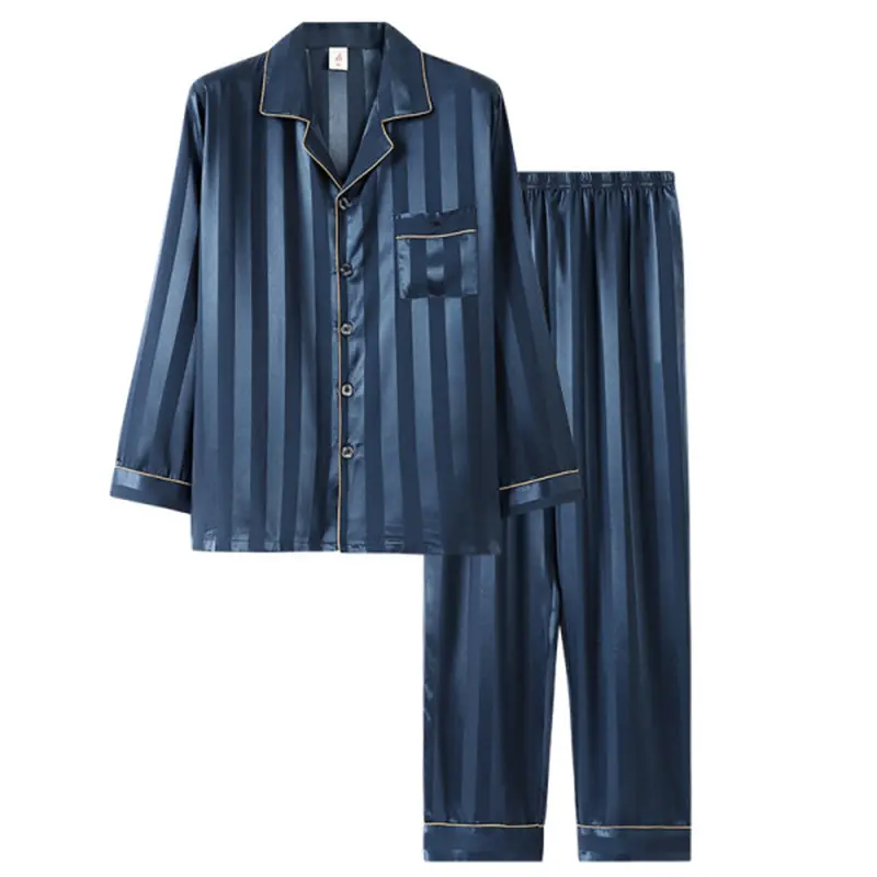 Ribbed Lounge Wear Sleep Satin Daster Rayon Piyama Tidur Korea Pyjama Men Terno Couple Pajama Sleepwear Silk Night Suit Women