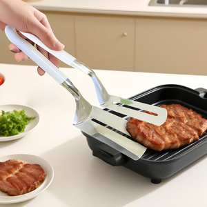 Vente chaude : pinces alimentaires en acier inoxydable, pinces de <span class=keywords><strong>cuisine</strong></span> ménagères, spatule à poisson anti-brûlure, <span class=keywords><strong>pince</strong></span> à <span class=keywords><strong>viande</strong></span> pour hamburger, barbecue - Product Image 2