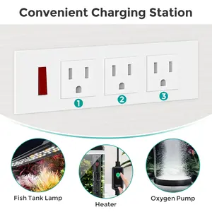Support d'aquarium moderne de gallon avec station de charge USB intégrée et rangement au fond - Product Image 4