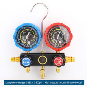 AC-Messgeräte 3-Wege-Verteilermessungsset für <span class=keywords><strong>R22</strong></span> R134a R401a R404a Kältemittel-Kfz-Messgerät mit Schläuchen Schnell kupplungen - Product Image 2