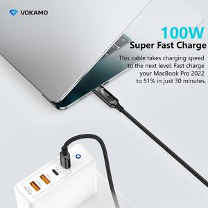 Câble de Charge Super Rapide USB C vers USB C 100W Cordon de Données en Nylon avec Affichage Led Câble Visible Type C Câble de Charge Rapide de Données Lumineuses - Product Image 2