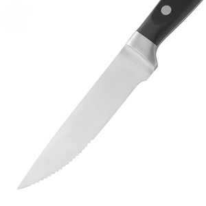 Cuchillo para carne de acero inoxidable con punta afilada, estilo occidental, doble punta de acero, mango de POM, hoja serrada, cuchillo para restaurantes - Product Image 3
