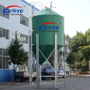 Silo à alimentation conique incliné vert à grande capacité de stockage, <span class=keywords><strong>tour</strong></span> d'alimentation galvanisée pour volailles, <span class=keywords><strong>tour</strong></span> d'alimentation conique inclinée, différentes tailles disponibles - Product Image 4
