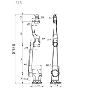 Robot Colaborativo Huayan Robotics E15 con Carga Útil de 18 kg, Alcance de 1300 mm, Robot Colaborativo de Alto Rendimiento de 6 Ejes para Manipulación y Ensamblaje Pesado - Product Image 1