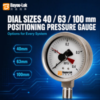 Manomètre numérique de haute précision en acier inoxydable 0-25MPa 1/4 NPT, manomètre à diaphragme radial/axial pour surveillance industrielle des gaz