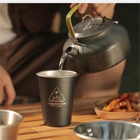 IRONDONKEY 350ml vaisselle extérieure Portable tasse à café 304 acier inoxydable café boisson froide tasse Camping bière tasse