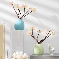 Vente en gros de bâtons de diffuseur d'anche en céramique de fleur bouteille de parfum ensemble de diffuseur de parfum de maison de luxe avec boîtes d'emballage