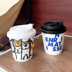 Tazas de café de alta calidad de 16oz, taza de papel de café con aislamiento térmico caliente negro de doble pared desechable - Product Image 2