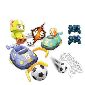 ชุดรถของเล่นฟุตบอลบังคับวิทยุ 2.4g รุ่นใหม่ รถแข่งบังคับไฟฟ้าพร้อมไฟและเสียงเพลง รถของเล่นฟุตบอลชนกันได้ - Product Image 1