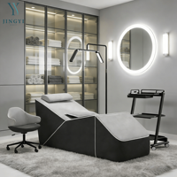 Table et lit de massage incurvés JingYi pour salon de beauté, lit de beauté pour cils, table de massage pliable pour soins du visage, lit pour extensions de cils