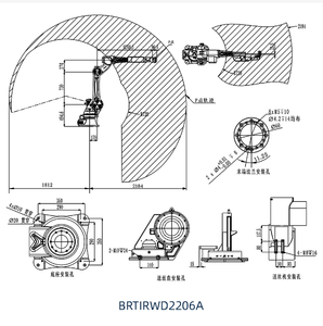 หุ่นยนต์อุตสาหกรรมรุ่น BRTIRWD2206A ระยะการทำงาน 2100 มม. รับน้ำหนักได้ 10 กก. เหมาะสำหรับงานเชื่อมในสถานีงานเครื่องเชื่อม - Product Image 3