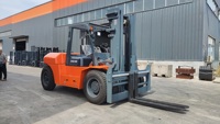 Chariot élévateur diesel neuf de 10 tonnes de Chine, chariot élévateur puissant en acier de 12 tonnes avec moteur Nissan et déplaceur latéral