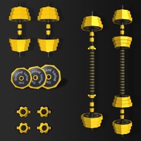 Haltères, barres et kettlebells pour hommes – Ensemble d'entraînement compact en ABS pour la maison et les dortoirs – Équipement de fitness réglable – Une paire – Chine
