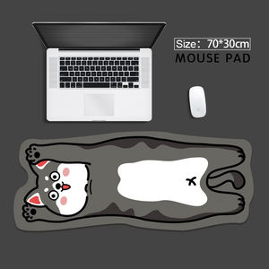 Branding OEM kustom, alas mouse berbahan kulit PU ramah lingkungan dan karet yang tahan air dengan desain tidak beraturan. - Product Image 4