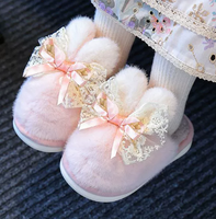 Chaussons chauds antidérapants de haute qualité avec un design à nœud, souples, confortables, douillets pour la maison, sandales intérieures moelleuses