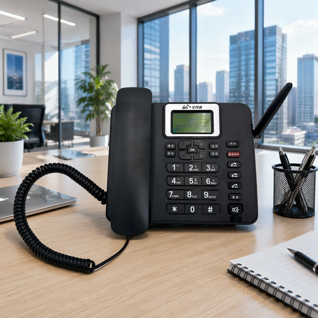 PEAKSOUND P-610G 4G-LTE Fixed Wireless Phone with Network Intercom System for Support SIM Card