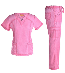 Uniformes de manga corta para Hospital, uniformes médicos de enfermería, conjuntos de tela tejida, diseño de trajes de Hospital - Product Image 3