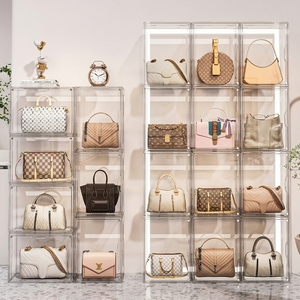 DAYOOH Hot Selling Transparent Women Bag Purse Display <strong>Box</strong> <strong>Shelf</strong> Clear Handbag Organizer Acrylic Handbag Storage Organizer <strong>Box</strong> - Product Image 1