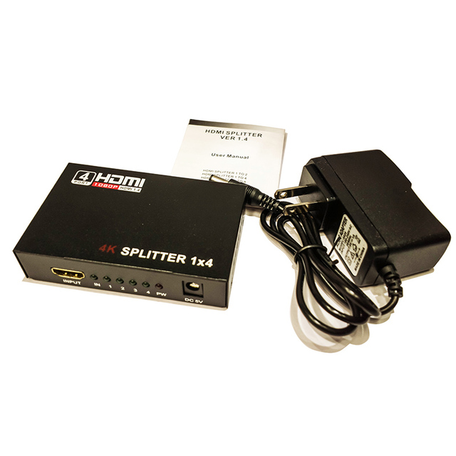 SENYE Cheap and High Quality Mini Type HDMI 1X4 Powered Splitter Certified for HD V1.4 HDMI Adapter
