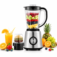 850W IJsbreker Blender 1.6L met Droge Molen Roestvrijstalen Mes Multifunctionele Smoothie Maker voor Thuis, Commercieel Gebruik en Bar