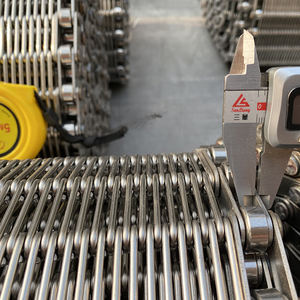 Isıya dayanıklı paslanmaz fırın çelik şanzıman zincirleri gıda tel örgü plaka isı tüneli için göz bağlantı konveyör bant taşıma - Product Image 2