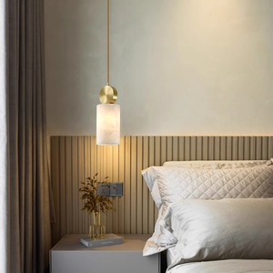 Modern Minimalist Pendant <b>Light</b> Gold Cylinder LED E27 <b>Chandelier</b> For Restaurant Bar Decor - Product Image 4
