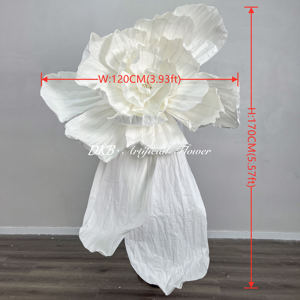 Fournisseur de décoration de mariage Fleurs artificielles en papier de grande taille Fleurs géantes Fleurs décoratives pour événement de mariage - Product Image 2