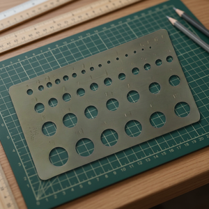 Heavy Duty Stainless Steel Diamond Gauge 39 Round Holes Rectangular Gem Carat Weight Estimation Sheet Jewelry Maker <b>Bench</b> <b>Tools</b> - Product Image 3