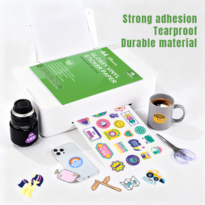 Carta Adesiva in Vinile PP <span class=keywords><strong>A4</strong></span> <span class=keywords><strong>per</strong></span> Stampanti a Getto d'Inchiostro, Impermeabile e Resistente agli Strappi, <span class=keywords><strong>Fogli</strong></span> Stampabili <span class=keywords><strong>per</strong></span> <span class=keywords><strong>Etichette</strong></span> Personalizzate e Progetti Fai-da-Te - Product Image 3