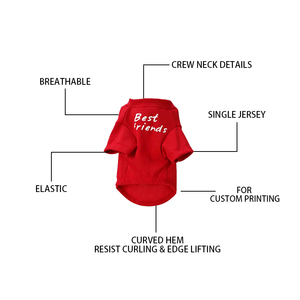 T-shirt de luxe en polyester pour animaux de compagnie, style décontracté à col rond, toutes saisons (printemps, été, automne), pour bouledogues français, mops et <span class=keywords><strong>Shar</strong></span> Peis - ODM/OEM - Product Image 5