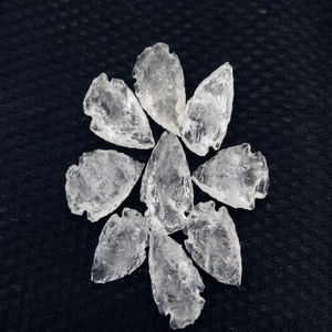 Hand-Knapped Natural Amethyst Quartz <b>Crystal</b> Indian Agate Semi-Precious Gemstone Arrowhead 1-1.5 Inch Hunting Archery Art - Product Image 4